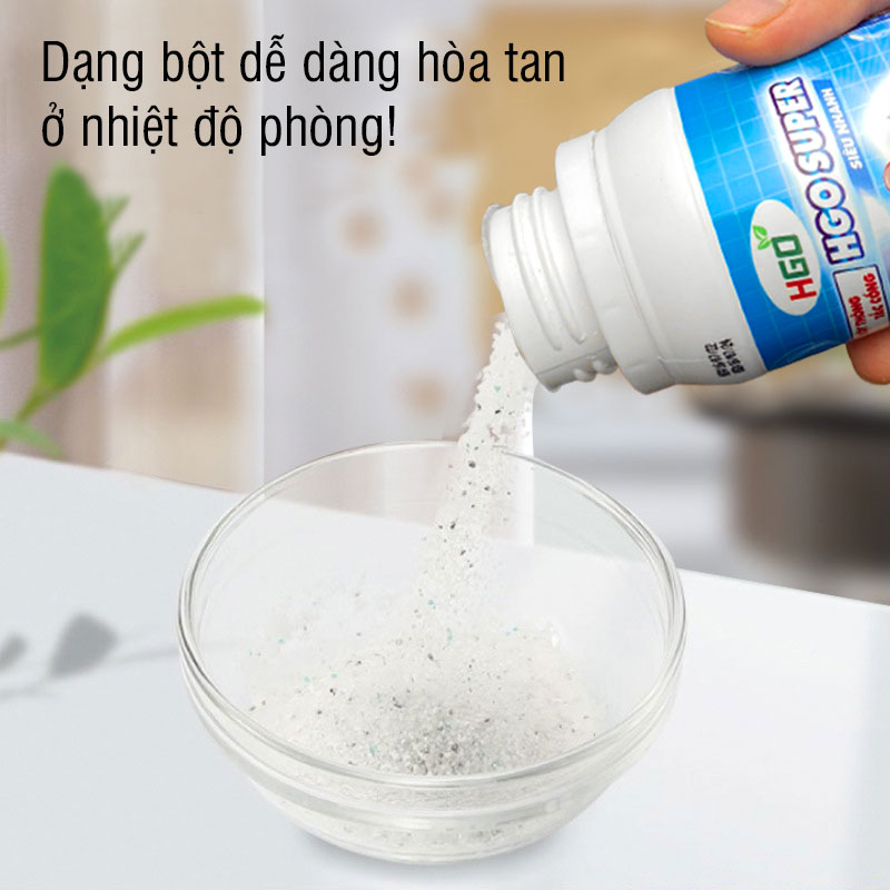 Bột thông cống cực mạnh HGO SUPER siêu nhanh, siêu mạnh, siêu an toàn 250gram