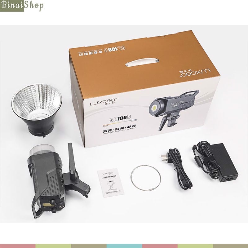 LUXCEO SL100D - Bộ Đèn LED Cho Studio Giải Màu 2700-6500K 100W, Điều Khiển App- Hàng chính hãng