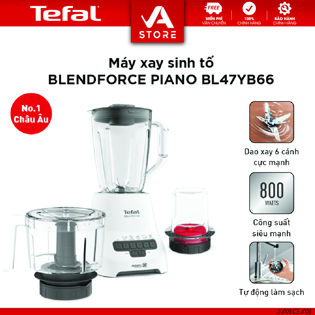 Máy xay sinh tố, xay thịt, xay thực phẩm Tefal BL47YB66 800W 2L - Hàng Chính Hãng