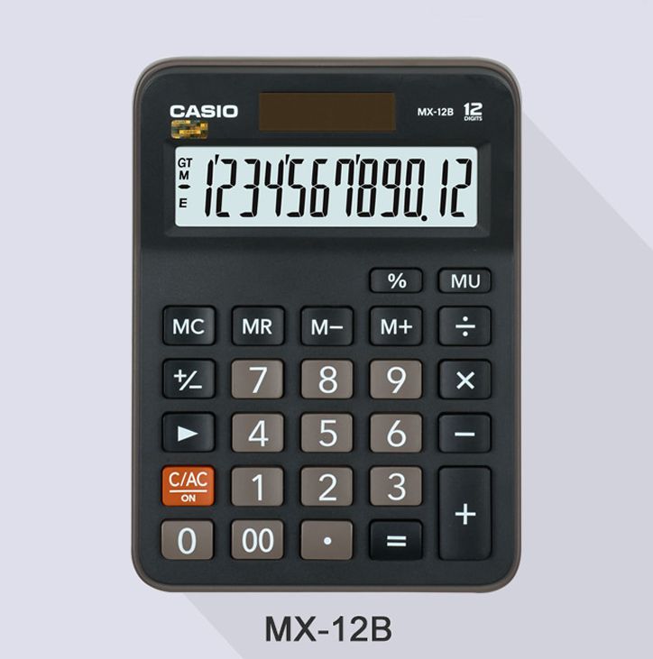 Máy tính Cỡ Nhỏ Casio MX-12B Sắc màu Chính hãng