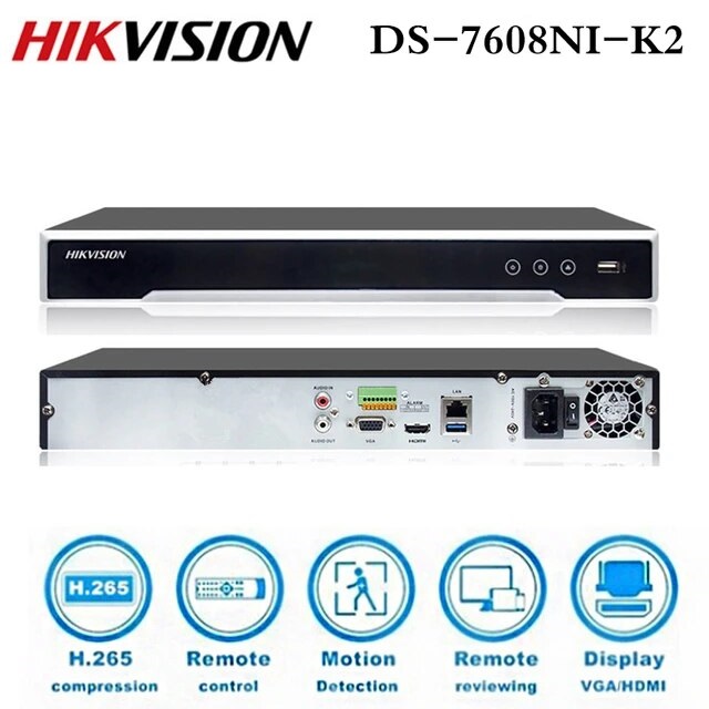 Đầu ghi hình 8 kênh IP Hikvision DS-7608NI-K2 - Hàng Chính Hãng