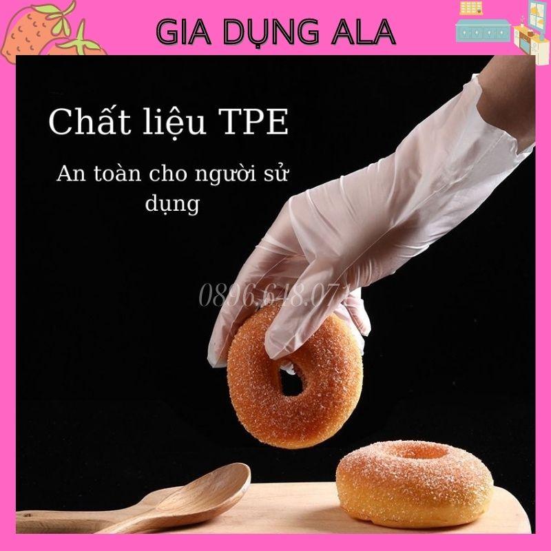 Găng Tay Siêu Dai Làm Bếp Nấu Ăn TPE Đa Năng (Hộp 100 Chiếc), Gang Tay Kiêm Bao Tay Làm Bánh