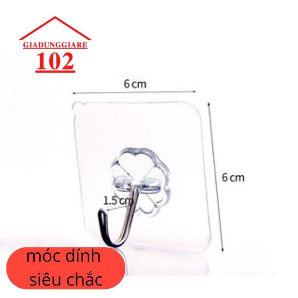 Móc dán tường siêu dính, trong suốt, chịu lực 10kg - Móc dính tường treo đồ chắc chắn