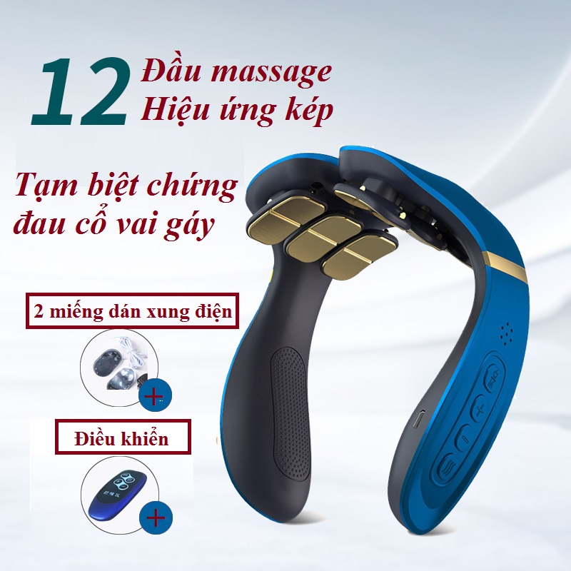 Máy massage cổ vai gáy cột sống 12 đầu công nghệ Nhật Bản-GJ6688