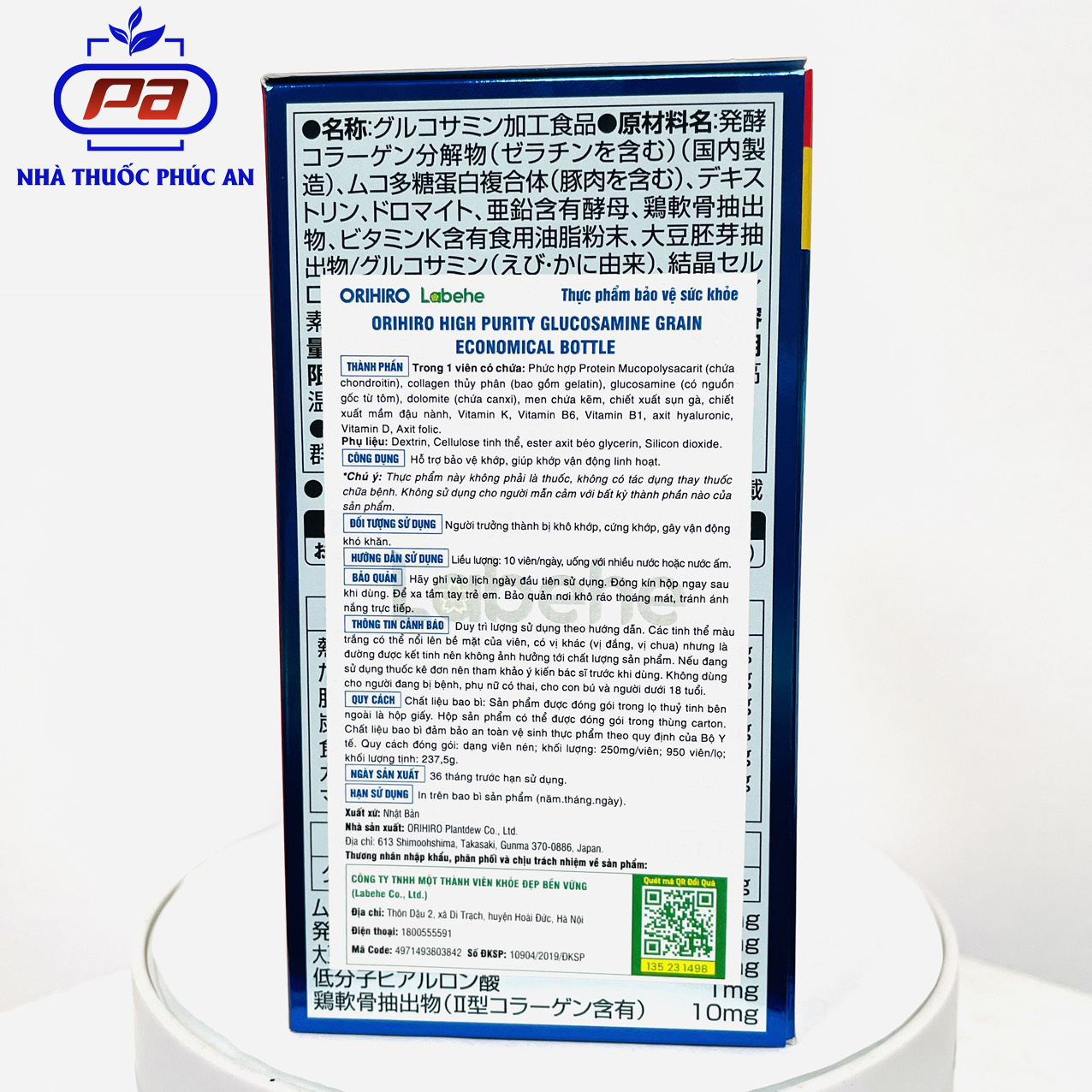 Viên bổ xương khớp Glucosamine ORIHIRO Nhật Bản 1500mg 950 viên