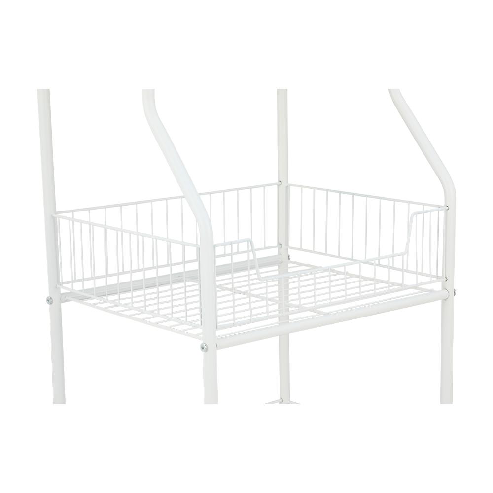 Kệ nhà tắm đa năng 4 tầng SPEED SHELF khung thép cao cấp sơn trắng kết hợp bánh xe di chuyển tiện lợi | Index Living Mall - Phân phối độc quyền tại Việt Nam