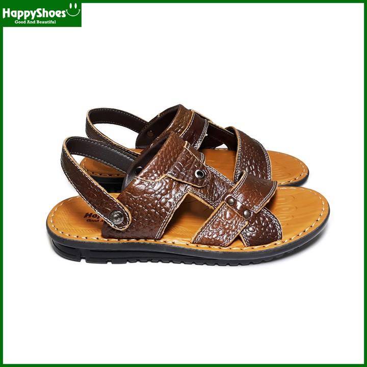 Giày Sandal Nam Da Bò Vân Cá Sấu HappyShoes - HP02