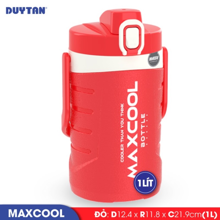 Bình giữ nhiệt nhựa Duy Tân Maxcool 1 lít (12.4 x 11.8 x 21.9 cm) - 13658 - Giao màu ngẫu nhiên - Hàng chính hãng