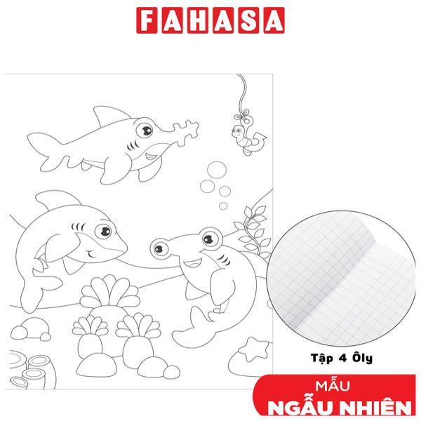 Tập Học Sinh Tô Màu Under Sea - Bìa Kiếng - 4 Ô Ly - 96 Trang 100gsm - The Sun (Mẫu Bìa Giao Ngẫu Nhiên)