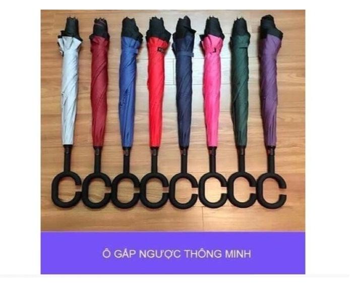 Ô Gấp Ngược Đi Mưa Thông Minh Tiện Lợi Nhiều Màu - Loại Tốt