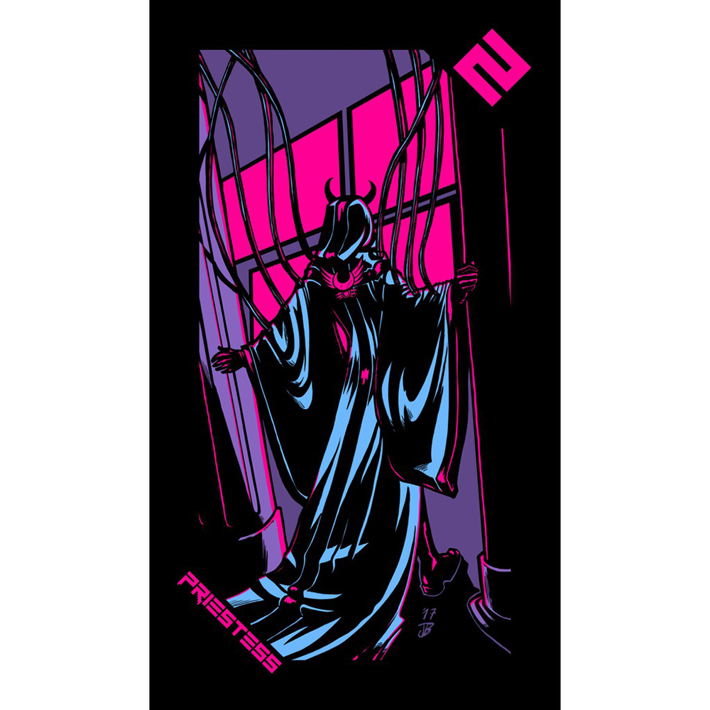 Bộ Bài Neon Moon Tarot 78 Lá  Đá Thanh Tẩy
