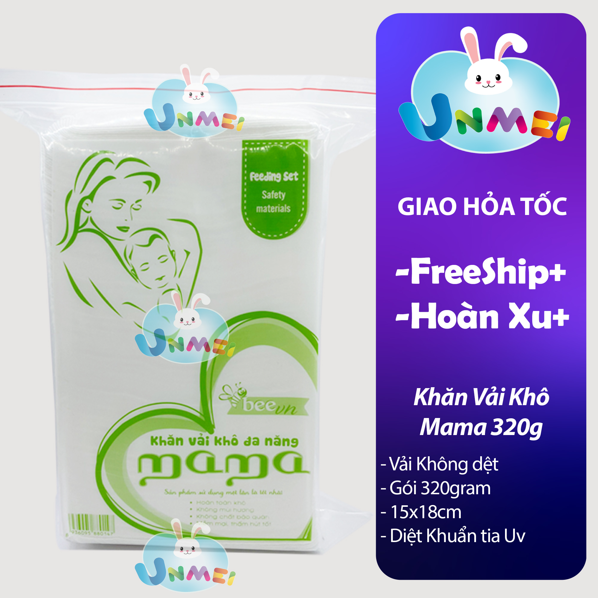 Khăn Vải Khô đa năng Mama 320gr