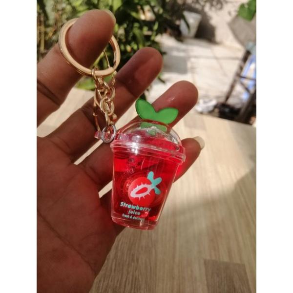 MÓC KHÓA NƯỚC LY TRÀ SỮA TRÁI CÂY, GẤU CUTE