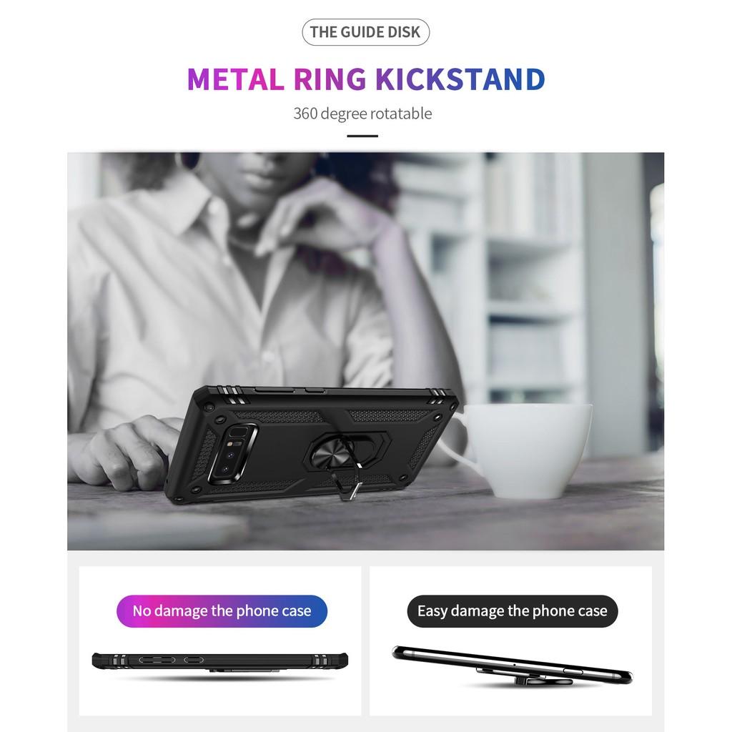 Ốp lưng cho Samsung Note 8 chống sốc 2 lớp kèm nhẫn iring làm giá đỡ
