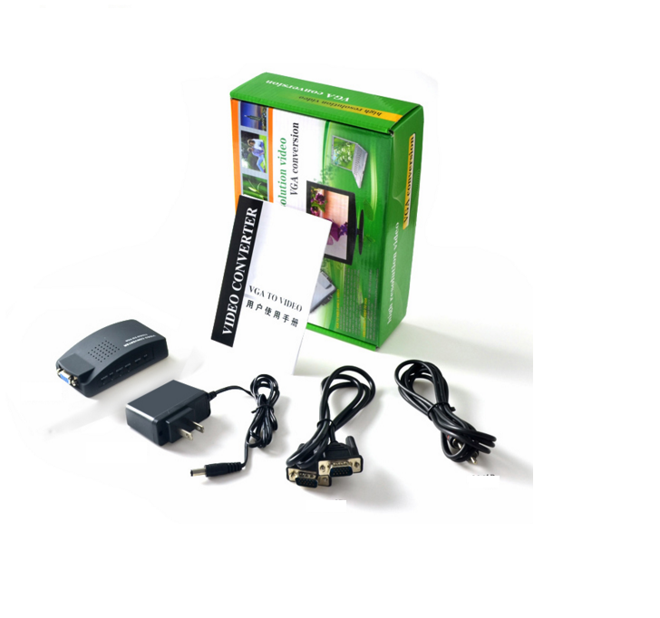 Bộ chuyển đổi AV video sang VGA (đen) - Hàng Nhập Khẩu