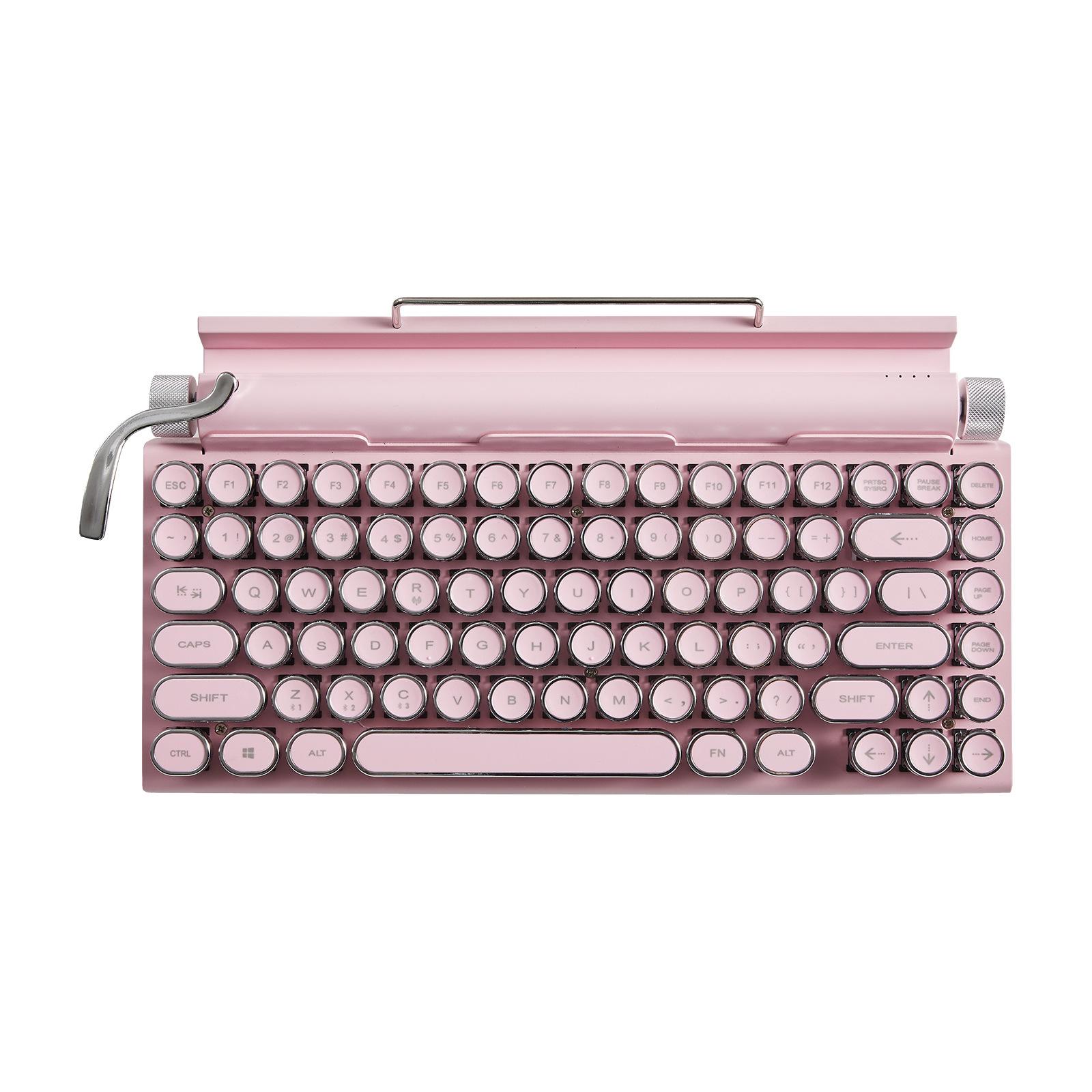 Nguồn Giá Thấp Nhất Punk Retro Bàn Phím Cơ Thể Thao Điện Tử Game Internet Cafe Có Dây Bluetooth Không Dây Xanh Trục Bàn Phím Cơ