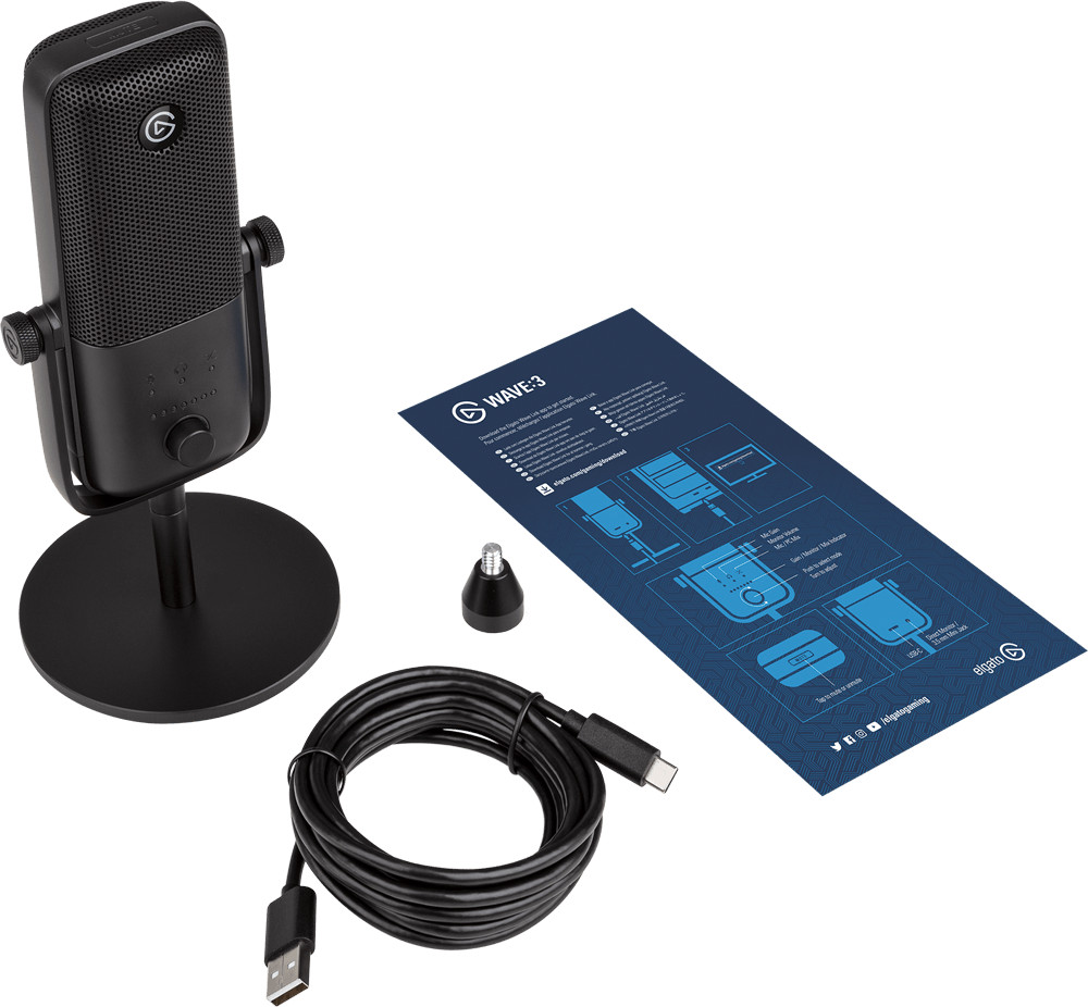 Thiết bị streaming Elgato Microphone Wave 3 - Hàng chính hãng