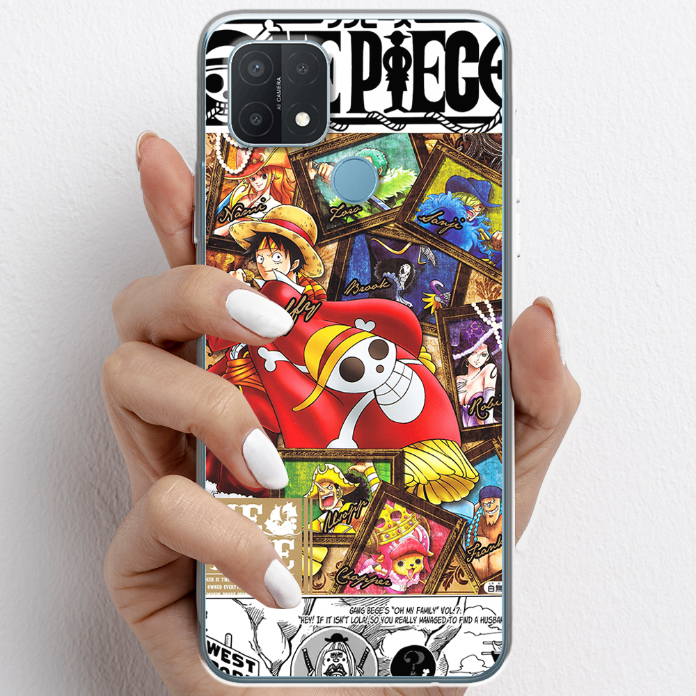 Ốp lưng cho Oppo A15, Oppo A15s nhựa TPU mẫu One Piece cờ đỏ