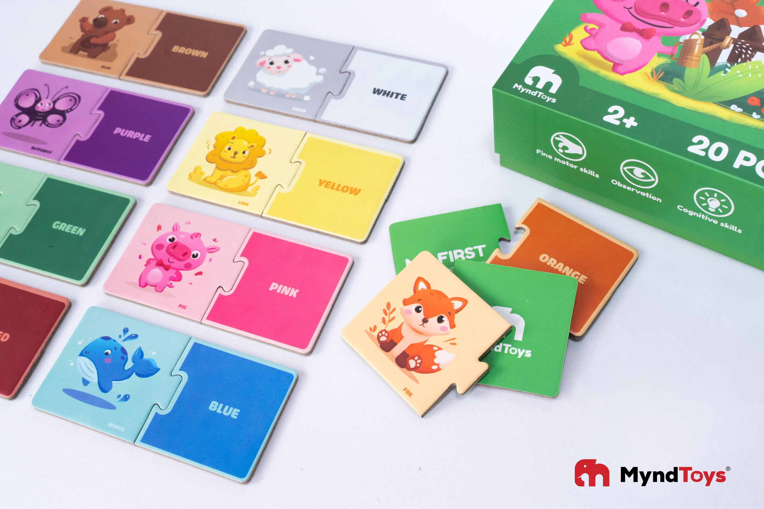 Đồ Chơi Xếp Hình MyndToys My First Puzzle - Animals and Colors (Chủ Đề Động Vật) Dành Cho Các Bé Trên 2 Tuổi