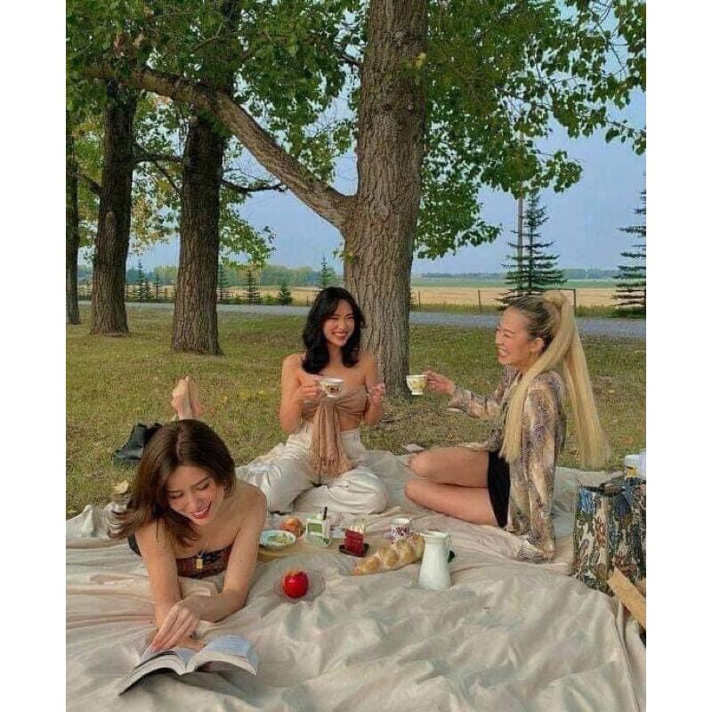 Vải Thảm Trải Picnic, Dã Ngoại Vải trắng làm phông nền chụp ảnh, khăn trải picnic , Phông vải chụp ảnh trơn