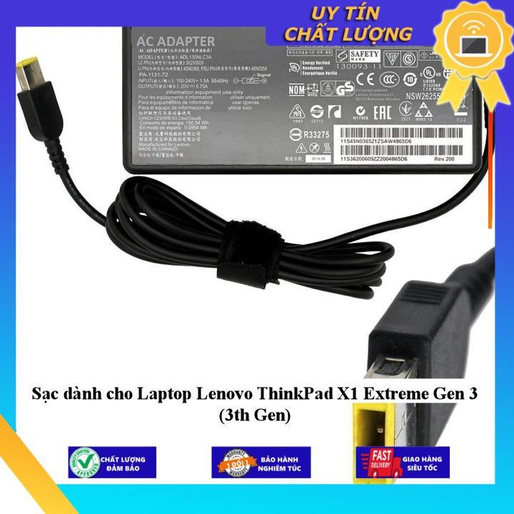 Sạc dùng cho Laptop Lenovo ThinkPad X1 Extreme Gen 3 (3th Gen) - Hàng Nhập Khẩu New Seal