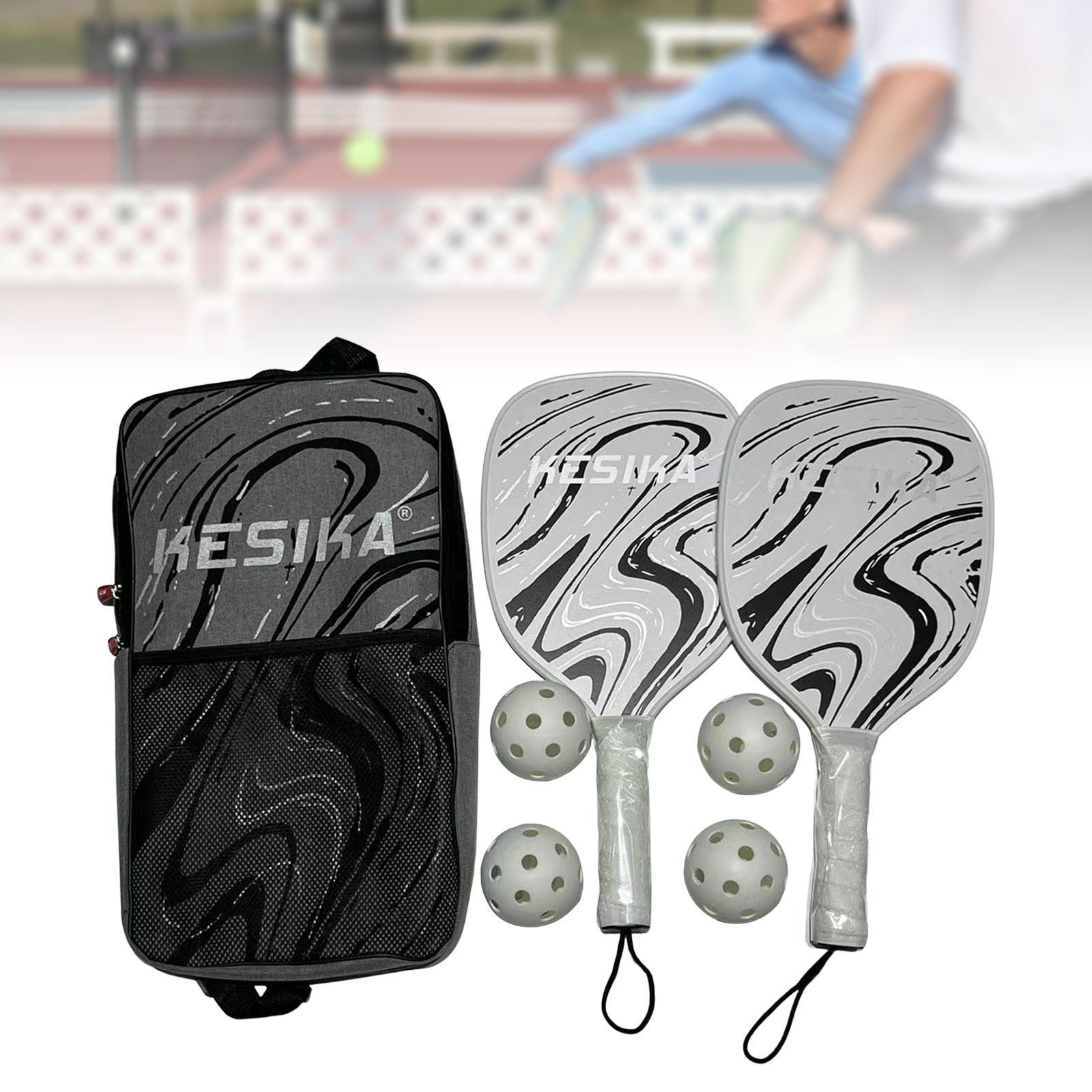 Pickleball Racket Set 4 Balls and Carry Bag Comfort Grip Pickleball Racquets