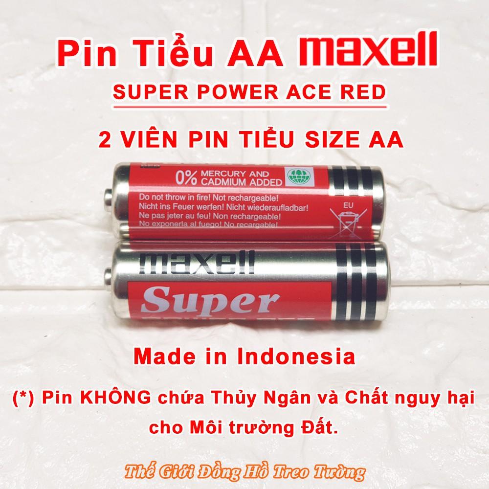 Pin tiểu Maxell AA. Cặp 2 Viên Supper Power ACE Red – Indonesia Vỏ Nhôm 1.5V