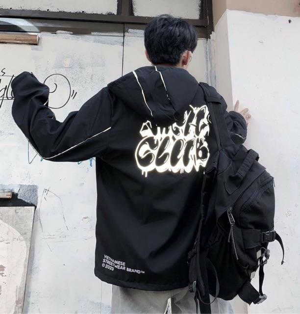 Áo khoác dù unisex form rộng 2020 Club nam nữ ulzzang WIND