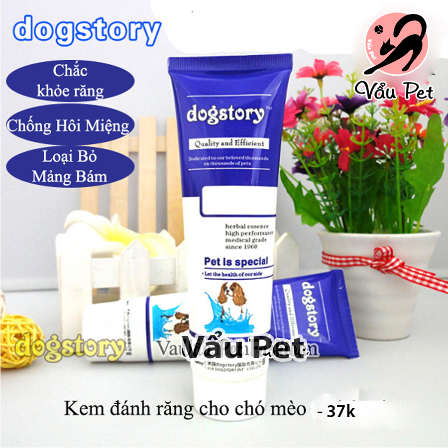 Kem đánh răng - bàn chải silicone cho chó mèo