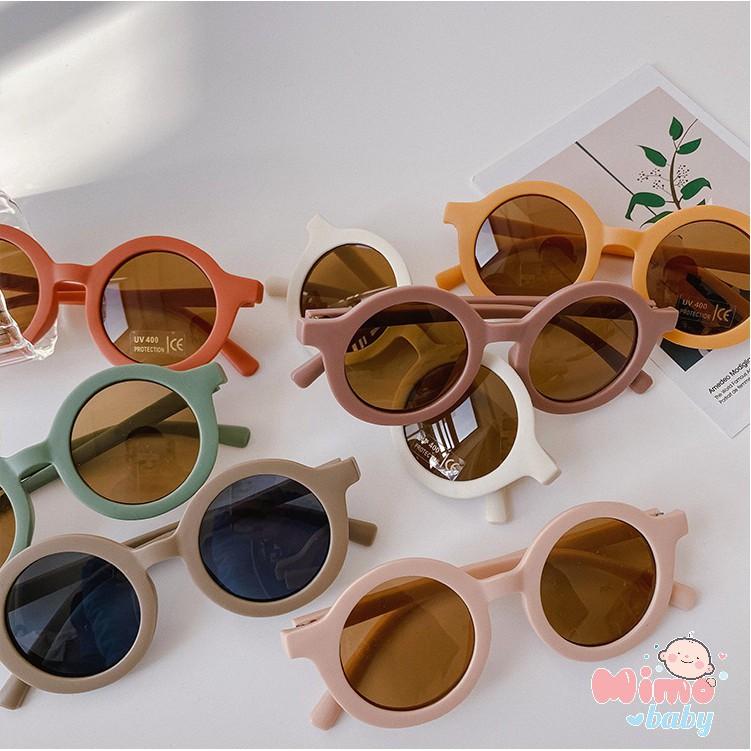 Kính râm gọng tròn chống UV cho bé (1-6y