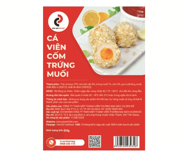 CÁ VIÊN CỐM TRỨNG MUỐI - 500g