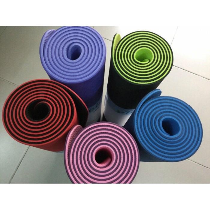 Thảm Tập Yoga - Thảm tập TPE- Thảm yoga dầy 8 mm