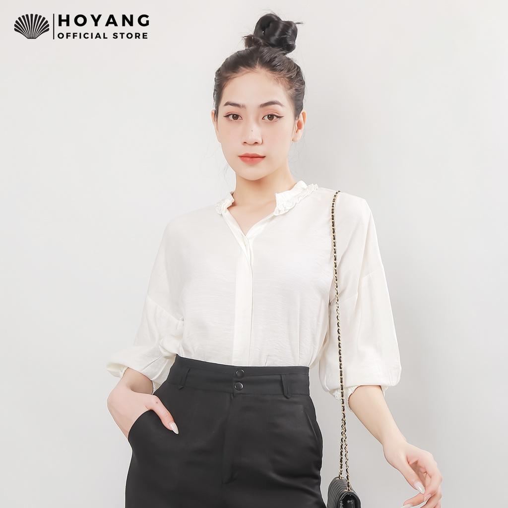 Áo Sơ Mi Trắng Tay Lỡ Điệu Đà HOYANG AHY72