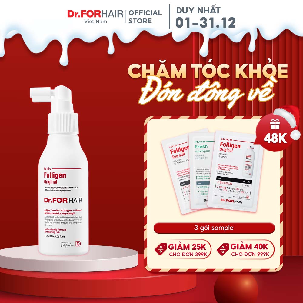 Tinh chất xịt dưỡng tóc kích thích mọc tóc giảm rụng tóc Dr.FORHAIR Folligen Tonic Original 120ml