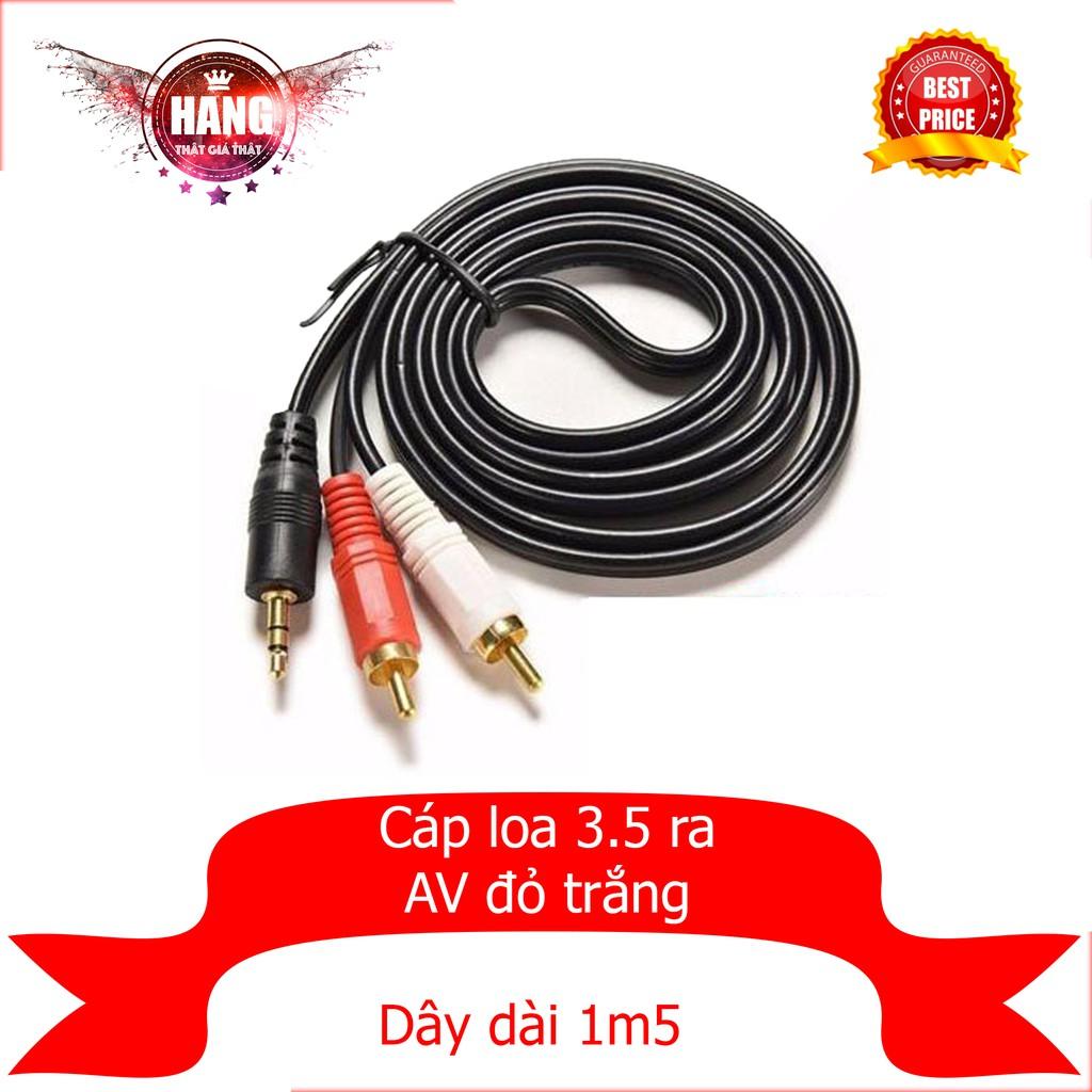 Cáp loa 3.5 ra AV (đỏ, trắng) dài 1m5 - Hồ Phạm