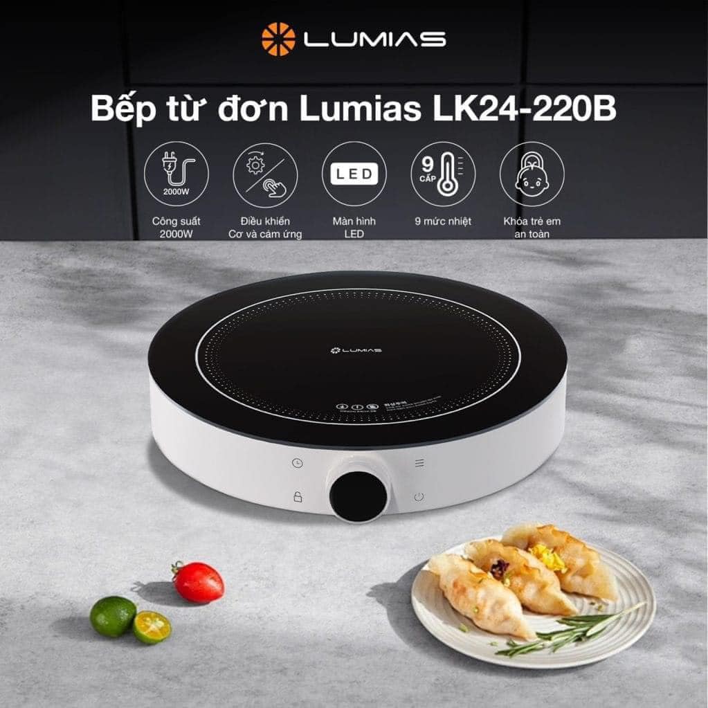 Set bếp từ đơn + nồi lẩu Lumias Korea (gồm 1 bếp+1 nồi) Made in Korea Lumena Hàng chính hãng