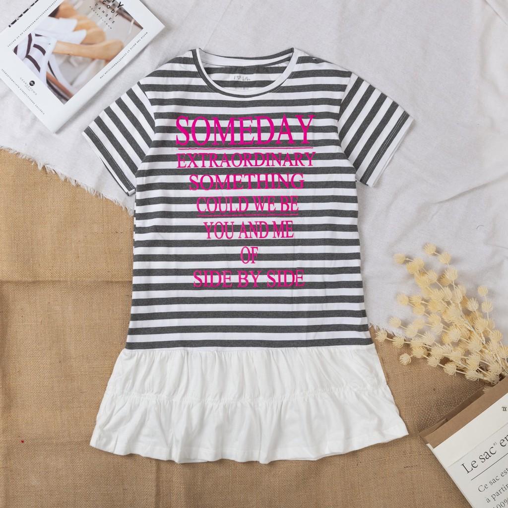 Vay kẻ nhún bé gái size 10-16
