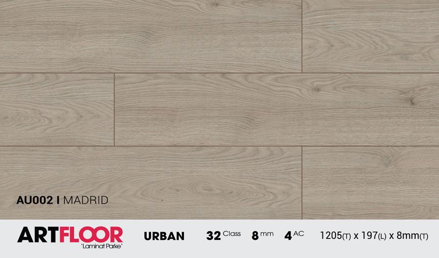 Sàn Gỗ Công Nghiệp - Sàn gỗ  Artfloor AU002 - Urban - Madrid - 8mm - AC4