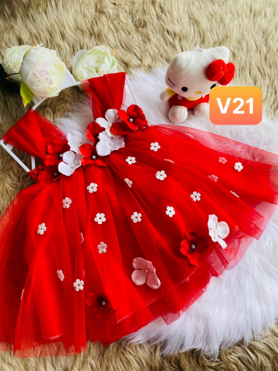 Đầm công chúa dễ thương cho bé gái Size V21