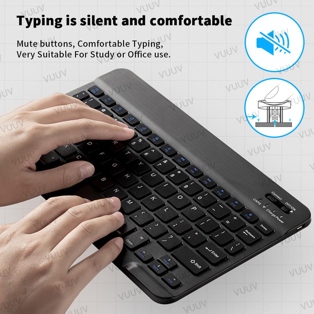 Cầu Vồng Backlit iPad Bàn Phím Dành Cho Điện Thoại Máy Tính Bảng Laptop Tây Ban Nha Nga Bồ Đào Nha Không Dây Bàn Phím Bluetooth Cho Xiaomi Samsung