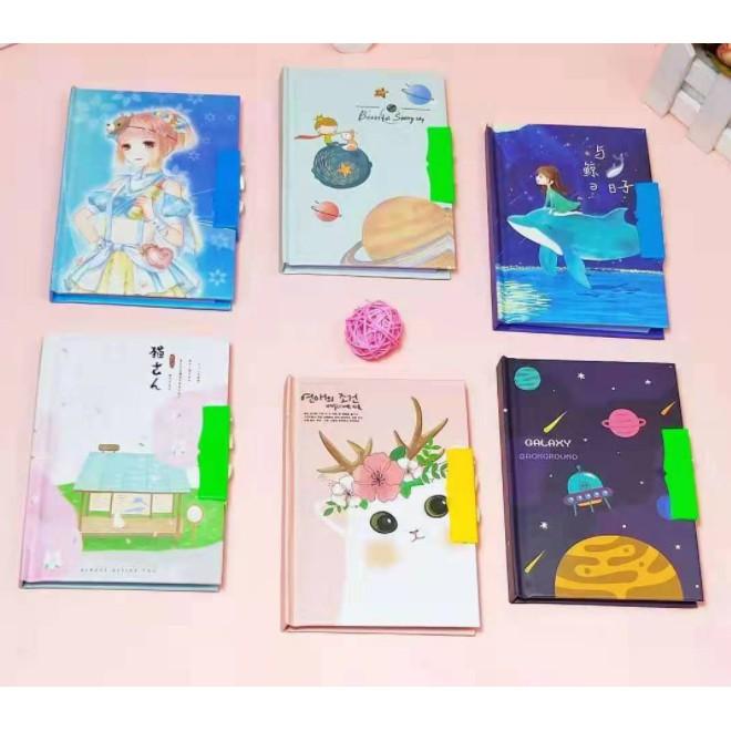 Sổ nhật ký có mã khóa 13x9cm - rẻ vô địch