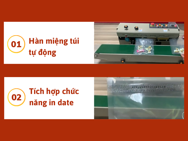 Máy hàn miệng túi liên tục Yamafuji FRD-1000 Hàng chính hãng