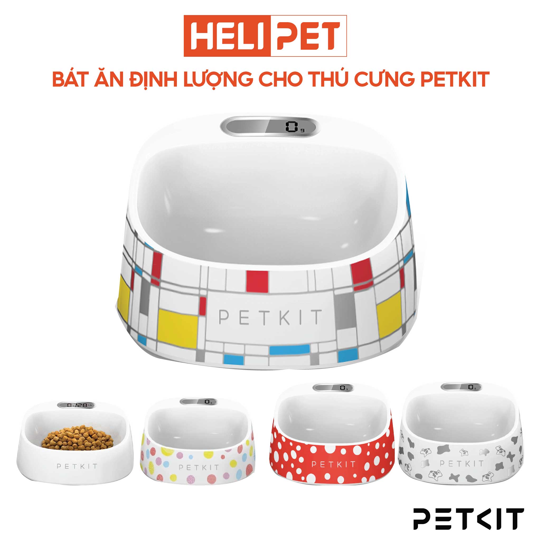 Bát Ăn Thông Minh, Chén Ăn Định Lượng, Cân Thức Ăn Cao Cấp, Kháng Khuẩn PETKIT - HeLiPet