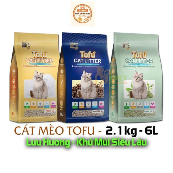 Cát Vệ Sinh Đậu Nành Hữu Cơ 6L Cho Mèo Tony's Cat - Natural Tofu Clumping Cat Litter 6L khử mùi tối đa (phù hợp cho cả máy dọn tự động)