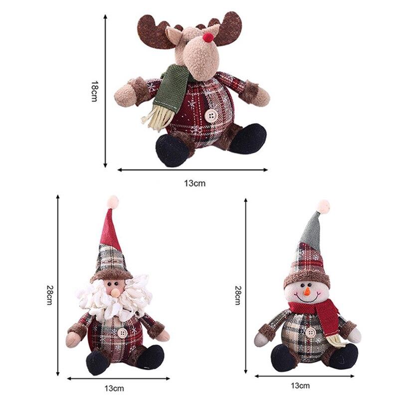 Búp bê hình ông già Noel/người tuyết/tuần lộc dễ thương treo trang trí cho cây thông Giáng Sinh