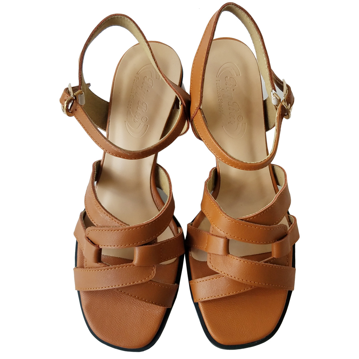 Giày Sandal Cao Gót Da Bò BIGGBEN Cao 5 Phân SDCG133