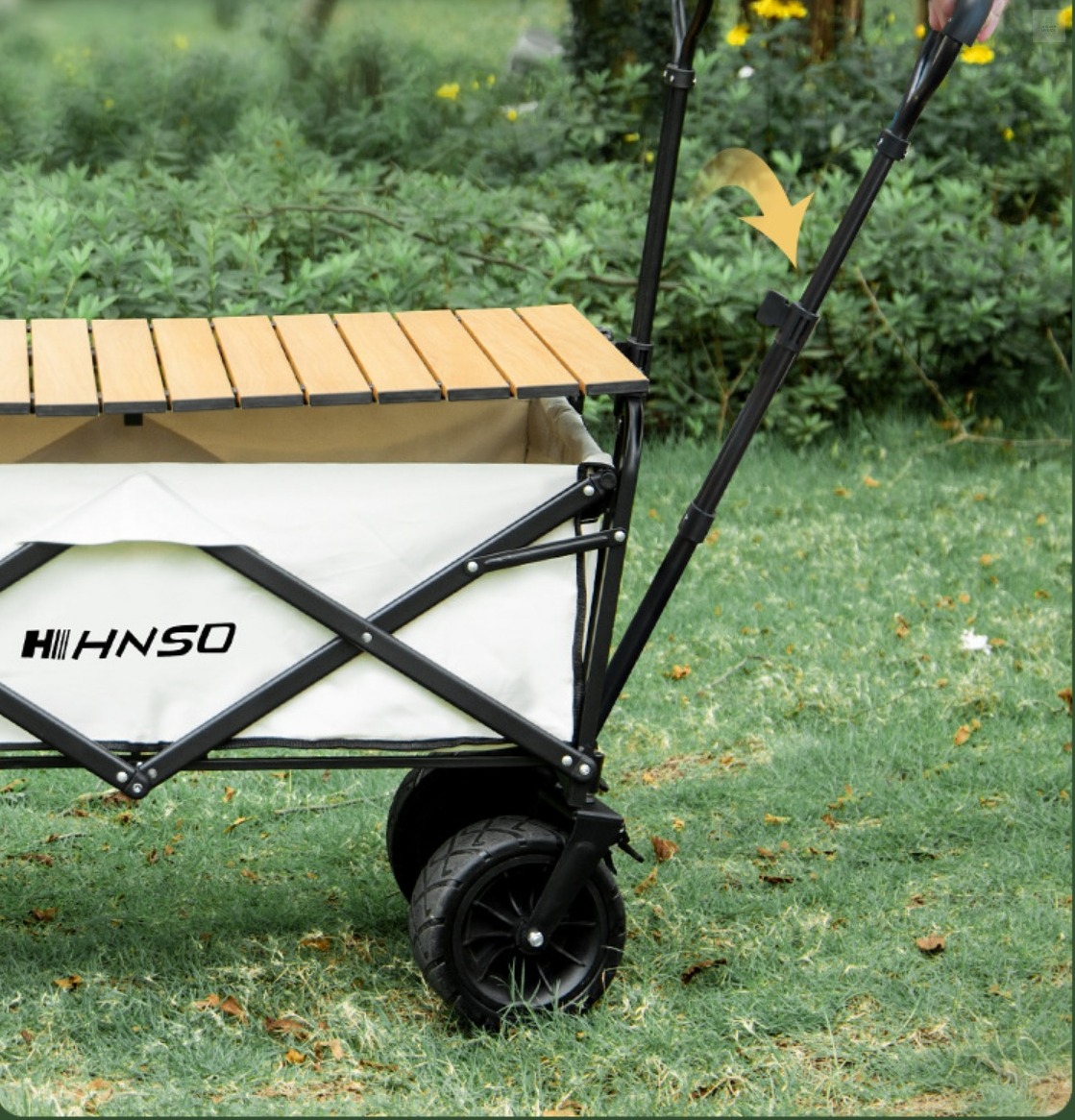 Xe kéo kèm mặt bàn dã ngoại gấp gọn (tải trọng 120kg-150L)