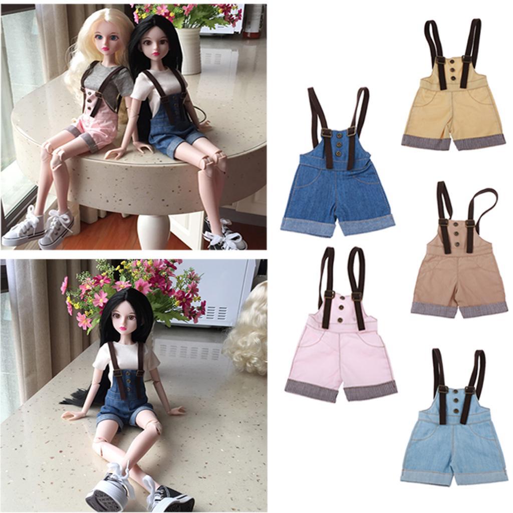 1/4 BJD Doll Outfit Doll Suspender Trousers Pants Accessories Dark Blue