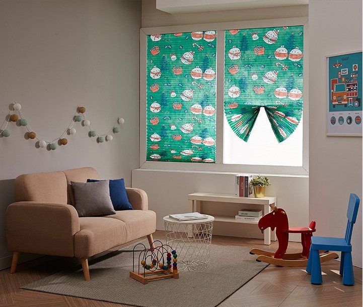 2 TẤM RÈM CỬA TRANG TRÍ GIÁNG SINH