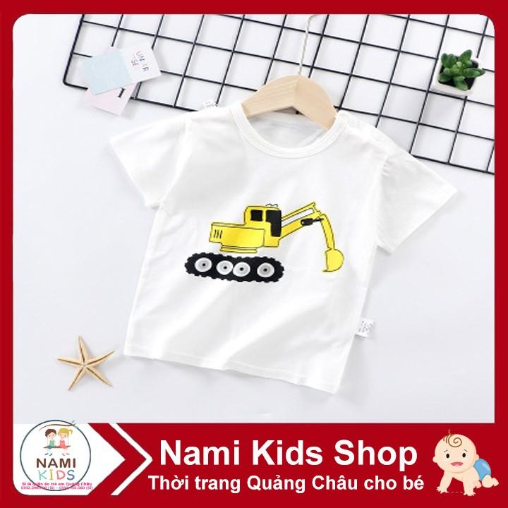 Áo phông trắng mùa hè chất thun mát cho bé trai và bé gái size 6-20kg